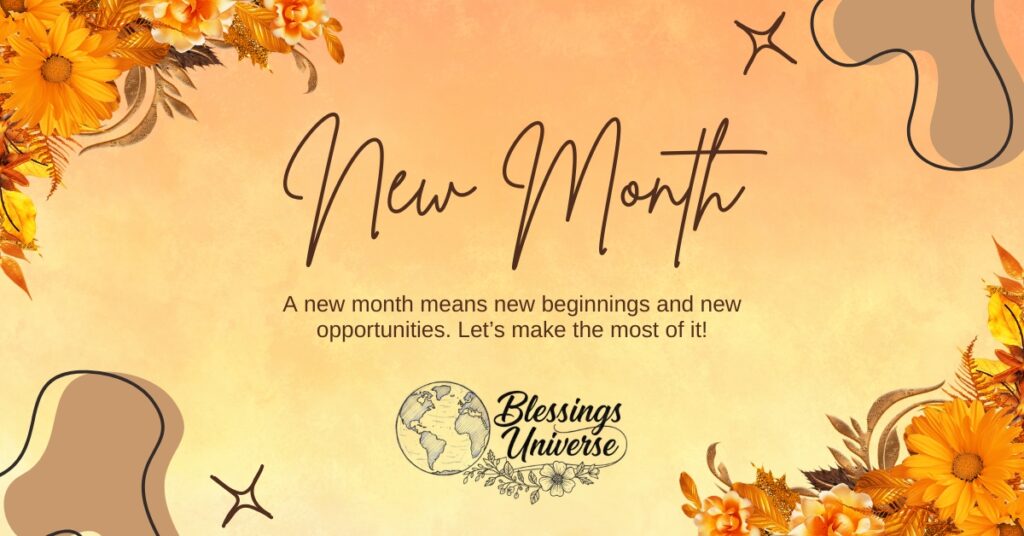 New Month Blessings and Prayers Images